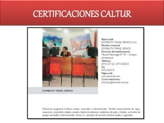 CERTIFICACIONES CALTUR
 