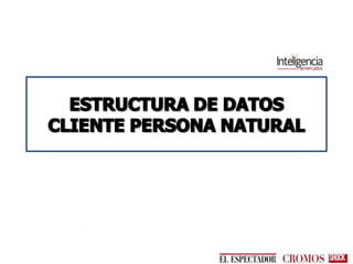 ESTRUCTURA DE DATOS CLIENTE PERSONA NATURAL 