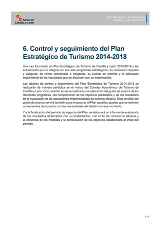 Plan Estratégico de Turismo de Castilla y León 2014-2018