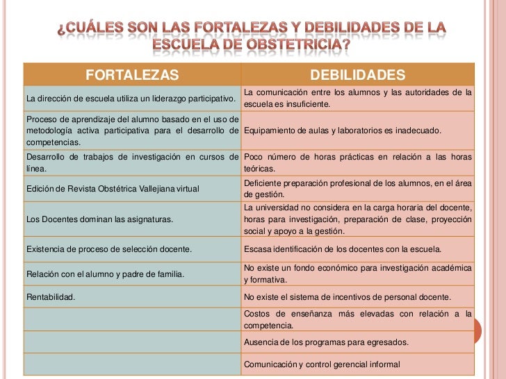 Plan Estratégico de la Escuela de Obstetricia