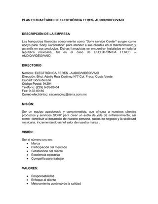 Plan estratégico general