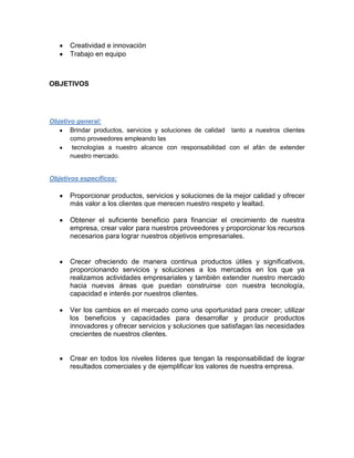 Plan estratégico general