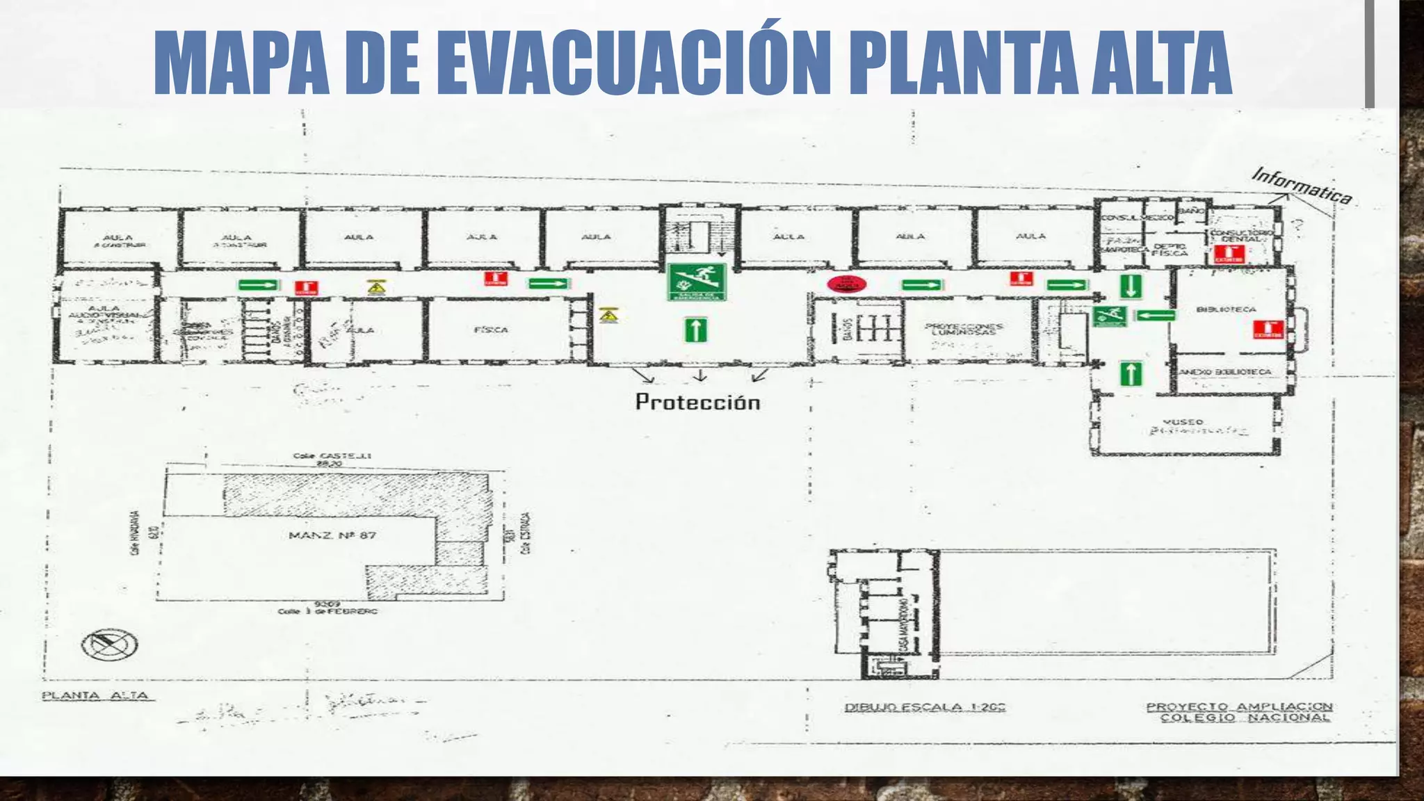MAPA DE EVACUACIÓN PLANTA ALTA
 