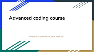 advanced coding course