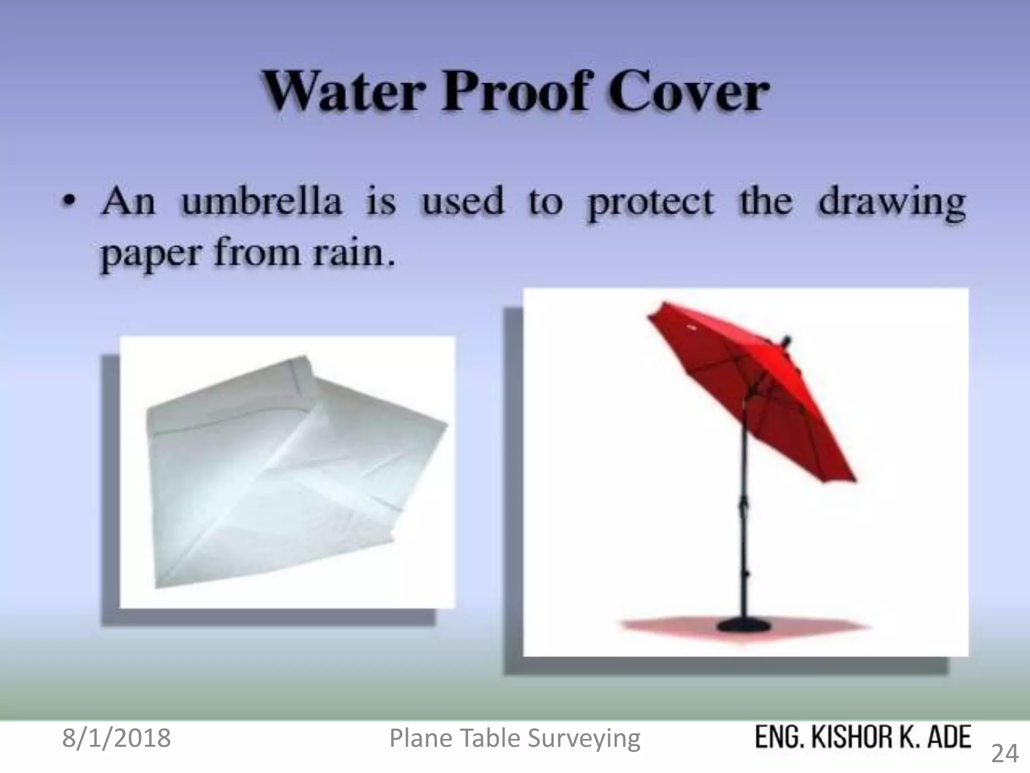 8/1/2018 Plane Table Surveying
24
 
