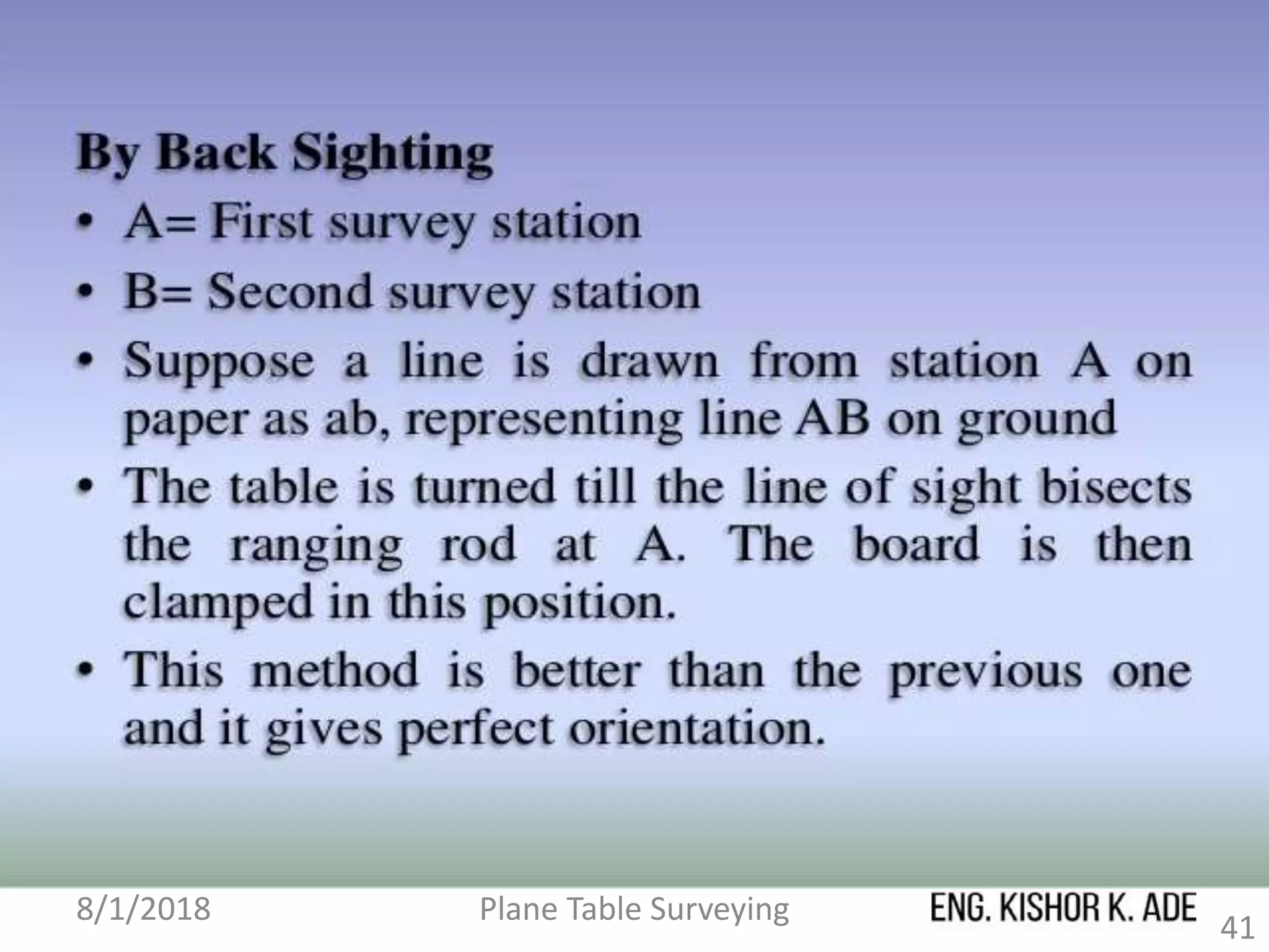 8/1/2018 Plane Table Surveying
41
 