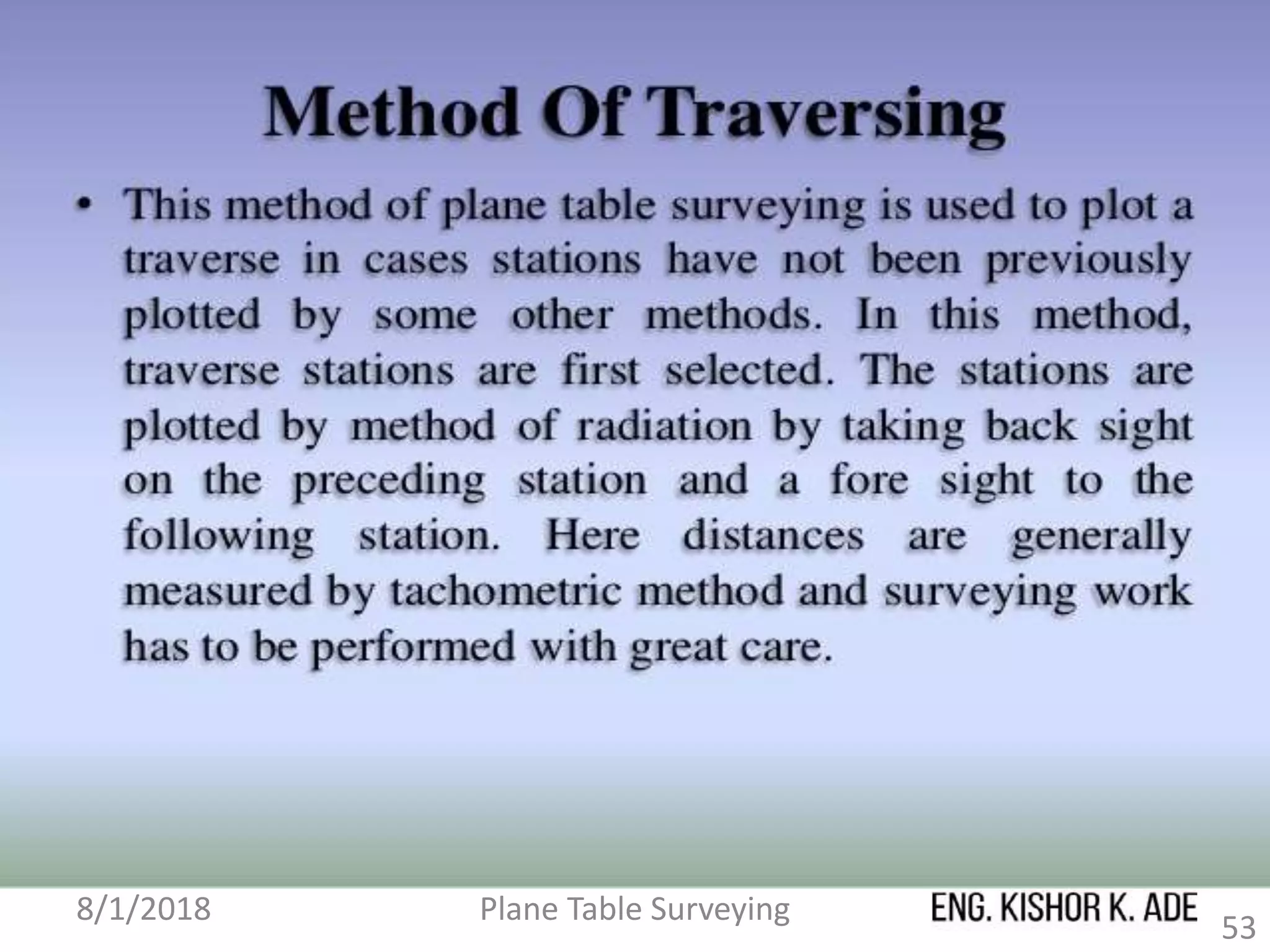 8/1/2018 Plane Table Surveying
53
 