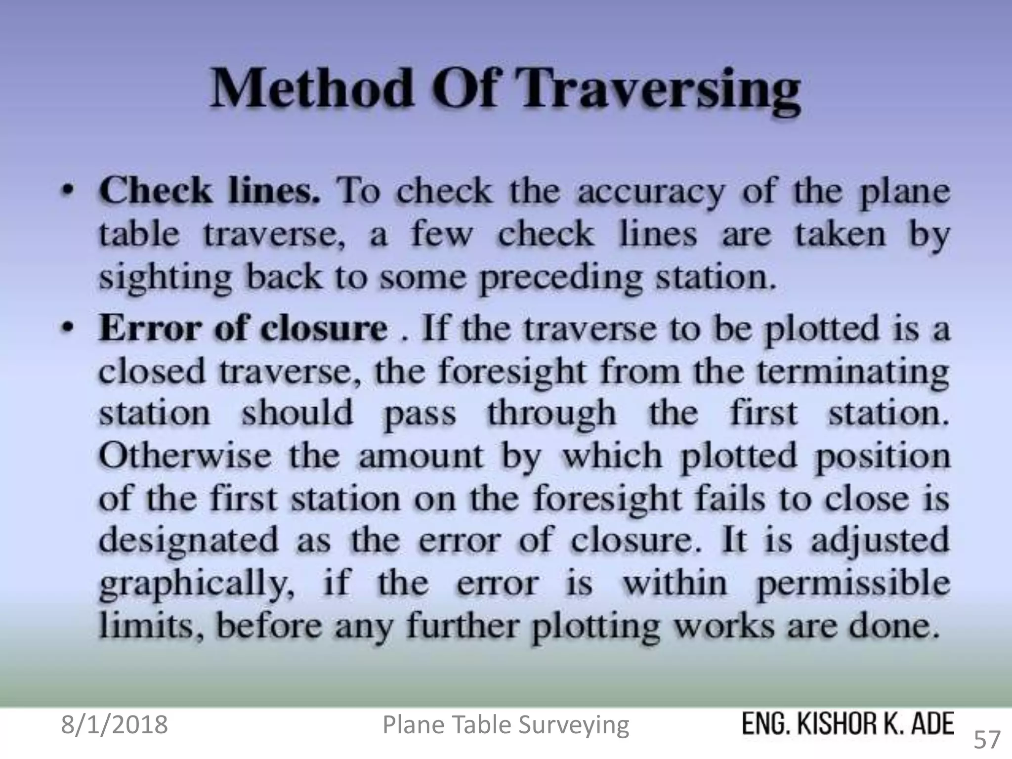 8/1/2018 Plane Table Surveying
57
 