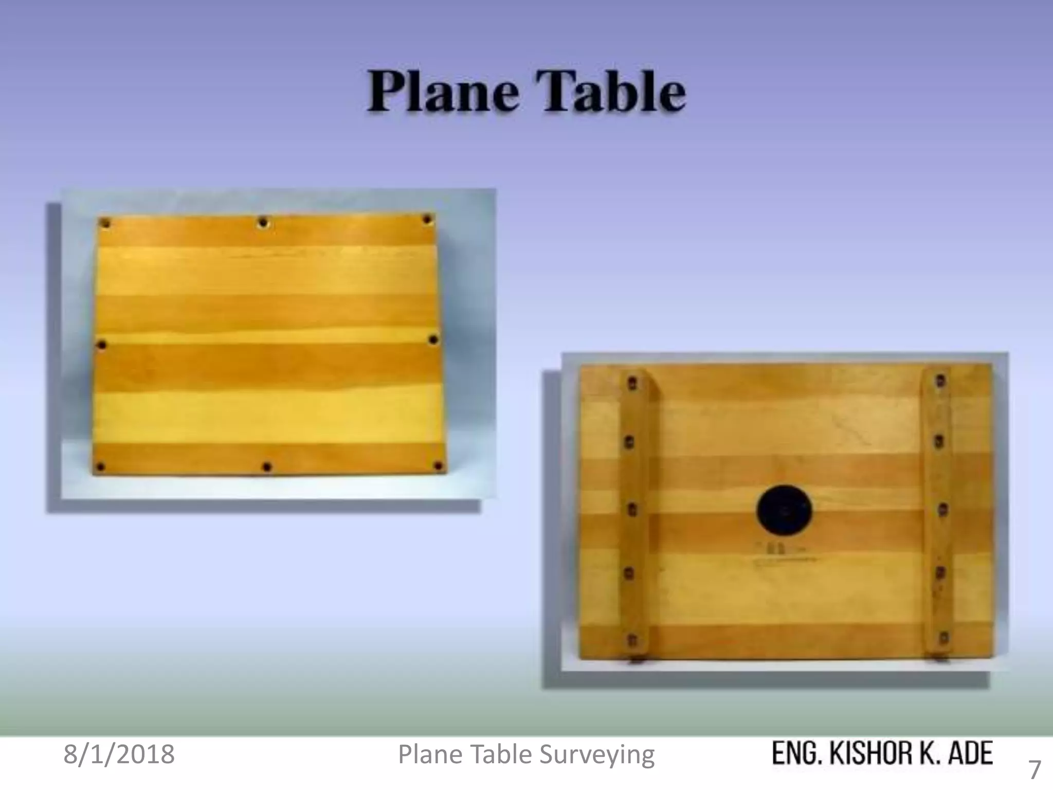 Plane Table Surveying
7
8/1/2018
 