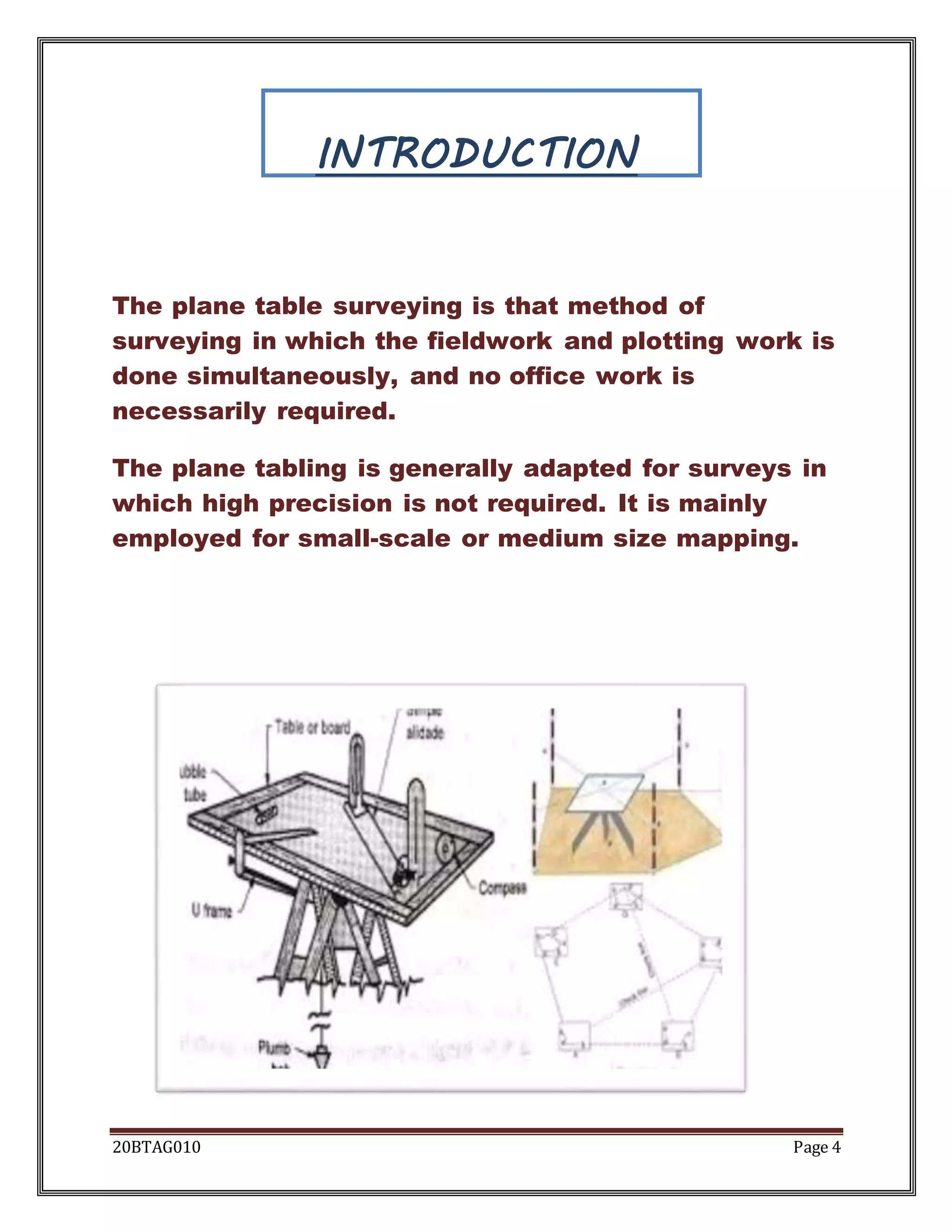 Plane table survey | DOCX