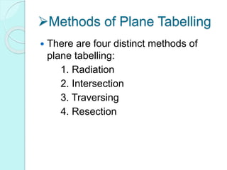 Plane table surveying | PPTX