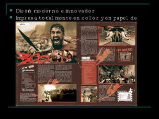 Diseño moderno e innovador Impresa totalmente en color y en papel de alta calidad 