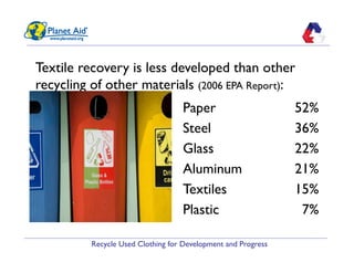 Planet aid drop boxes textile recycling-fred's_presentation_v2 | PDF