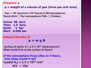 Planetary Atmospheres I | PPTX