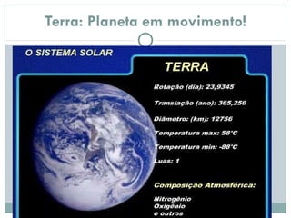 Terra: Planeta em movimento! 