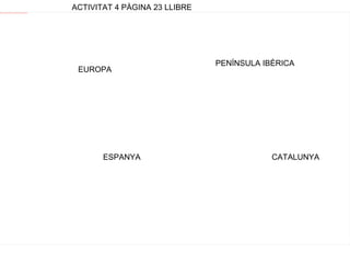 EUROPA PENÍNSULA IBÈRICA ESPANYA CATALUNYA ACTIVITAT 4 PÀGINA 23 LLIBRE 