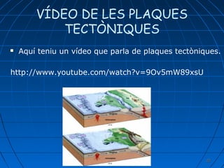 VÍDEO DE LES PLAQUES
TECTÒNIQUES


Aquí teniu un vídeo que parla de plaques tectòniques.

http://www.youtube.com/watch?v=9Ov5mW89xsU

22

 