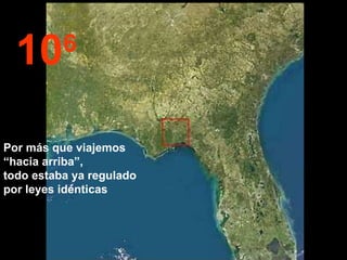 10 6 Por más que viajemos  “hacia arriba”,  todo estaba ya regulado  por leyes idénticas 