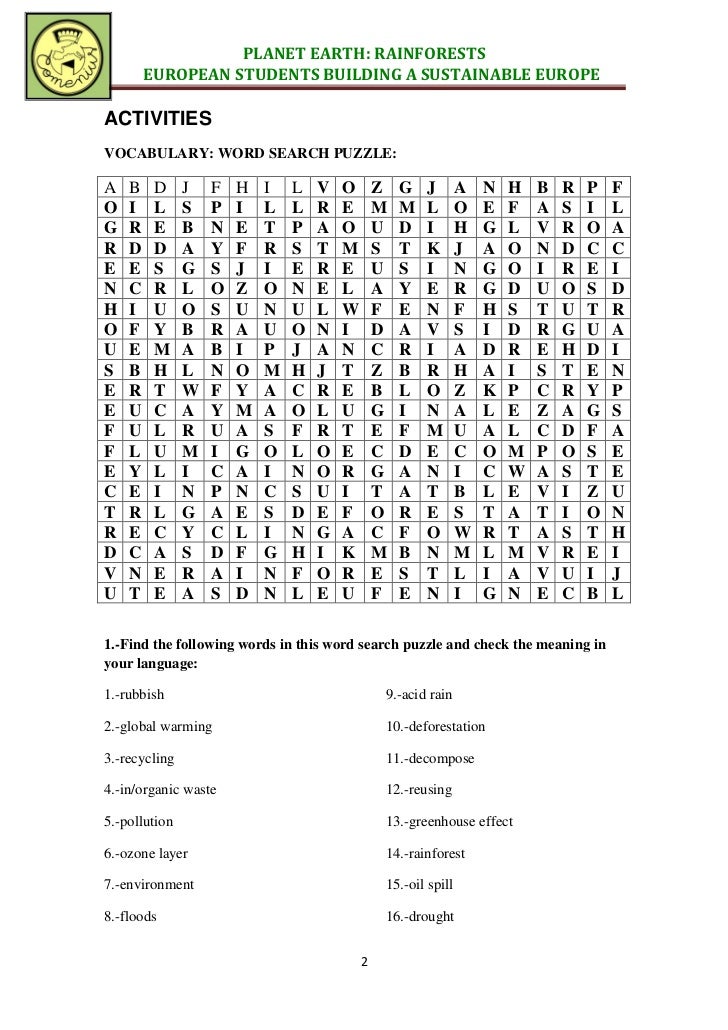 Planet earth rainforests