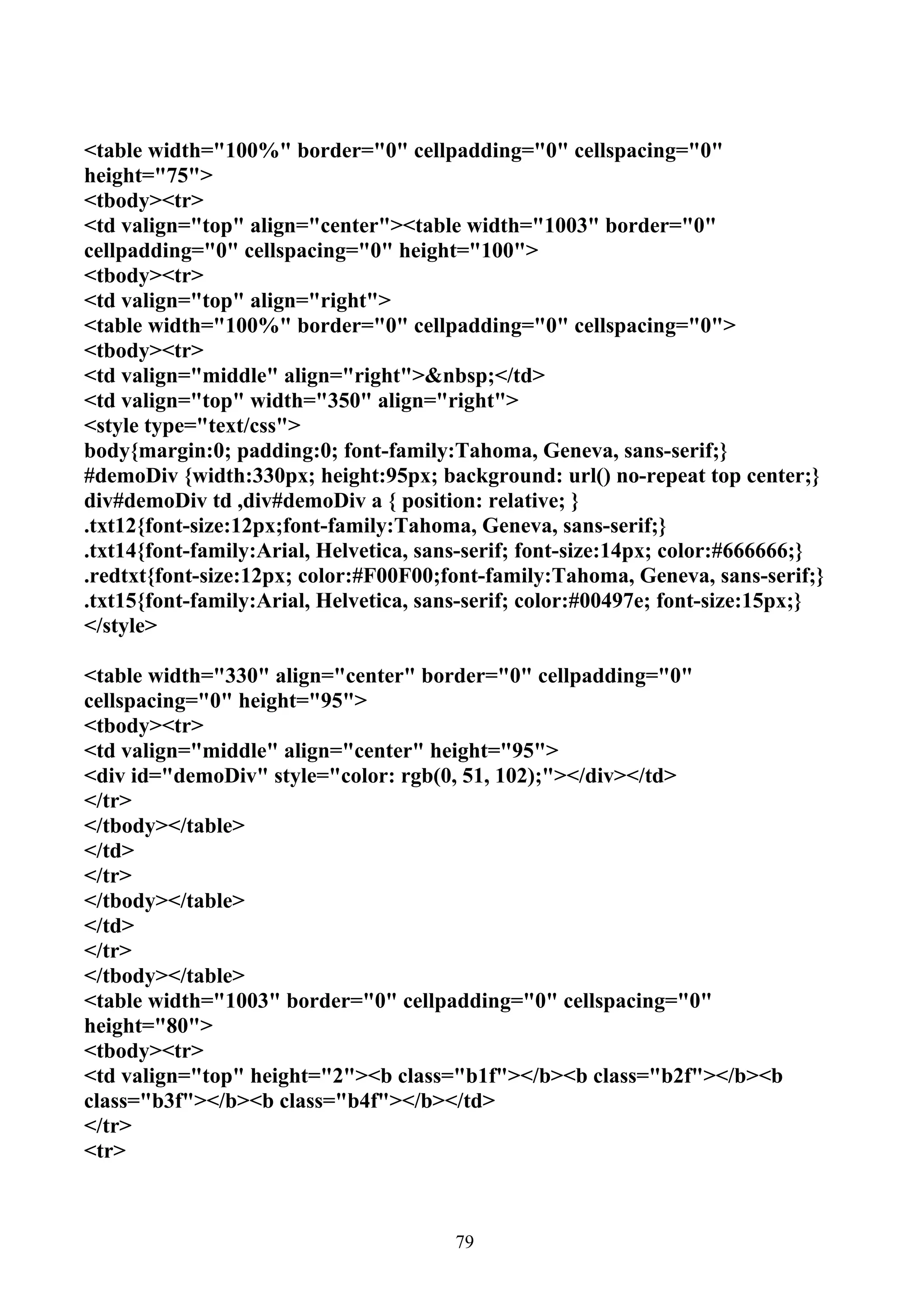 <table width="100%" border="0" cellpadding="0" cellspacing="0"
height="75">
<tbody><tr>
<td valign="top" align="center"><table width="1003" border="0"
cellpadding="0" cellspacing="0" height="100">
<tbody><tr>
<td valign="top" align="right">
<table width="100%" border="0" cellpadding="0" cellspacing="0">
<tbody><tr>
<td valign="middle" align="right">&nbsp;</td>
<td valign="top" width="350" align="right">
<style type="text/css">
body{margin:0; padding:0; font-family:Tahoma, Geneva, sans-serif;}
#demoDiv {width:330px; height:95px; background: url() no-repeat top center;}
div#demoDiv td ,div#demoDiv a { position: relative; }
.txt12{font-size:12px;font-family:Tahoma, Geneva, sans-serif;}
.txt14{font-family:Arial, Helvetica, sans-serif; font-size:14px; color:#666666;}
.redtxt{font-size:12px; color:#F00F00;font-family:Tahoma, Geneva, sans-serif;}
.txt15{font-family:Arial, Helvetica, sans-serif; color:#00497e; font-size:15px;}
</style>

<table width="330" align="center" border="0" cellpadding="0"
cellspacing="0" height="95">
<tbody><tr>
<td valign="middle" align="center" height="95">
<div id="demoDiv" style="color: rgb(0, 51, 102);"></div></td>
</tr>
</tbody></table>
</td>
</tr>
</tbody></table>
</td>
</tr>
</tbody></table>
<table width="1003" border="0" cellpadding="0" cellspacing="0"
height="80">
<tbody><tr>
<td valign="top" height="2"><b class="b1f"></b><b class="b2f"></b><b
class="b3f"></b><b class="b4f"></b></td>
</tr>
<tr>



                                        79
 