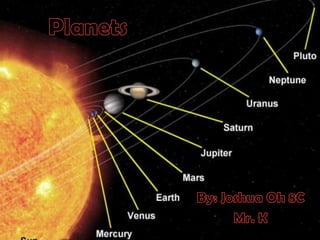 Planets By: Joshua Oh 8C Mr. K 