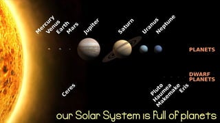 our Solar System is full of planets
 