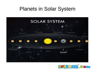 Planets in Solar System
 