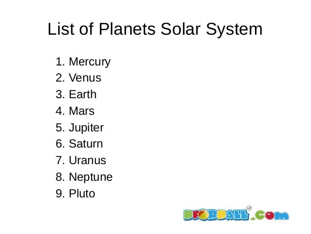 Solar System And Planets For Kindergarten Childrens