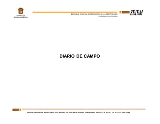 DIARIO DE CAMPO
 
