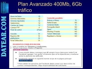 Plan Avanzado 400Mb, 6Gb tráfico