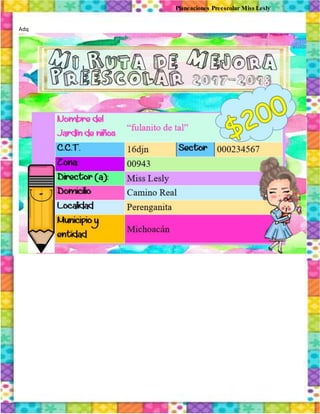 Planeaciones Preescolar Miss Lesly
Adq
 