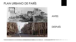 PLAN URBANO DE PARÍS
ANTES
DESPUÉS
 
