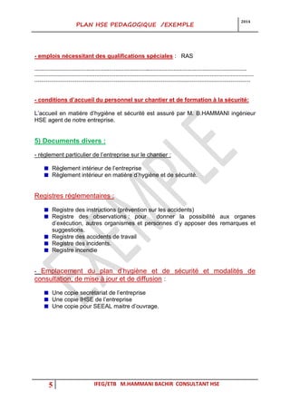 Plan Hse Pedagogique