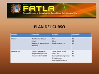 PLAN DEL CURSO