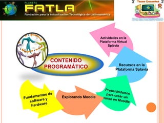 Montaje del curso de capacitación a la plataforma (para práctica inmediata)Proceso de sensibilización y concientización en l@s docentes:Concientizar a los docentes de la importancia del manejo de las nuevas tecnologías como apoyo (en conjunto con una buena pedagogía y comunicación) para lograr un aprendizaje constructivista en la educación