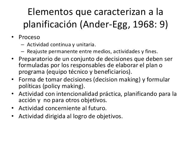 Planificación (Ander-Egg)