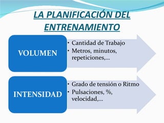 LA PLANIFICACIÓN DEL ENTRENAMIENTO 