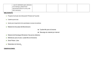 Planificación Anual 2025 para la Enseñanza de Lengua en 3º Grado | DOCX