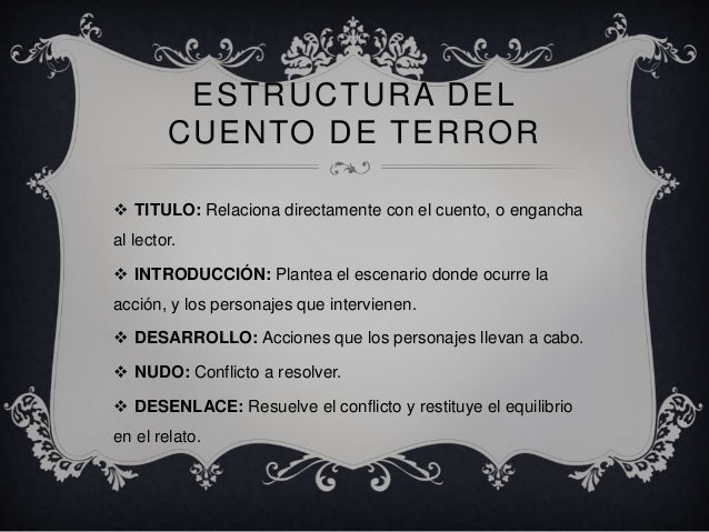 Planificación cuentos de terror