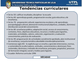 Tendencias curriculares 