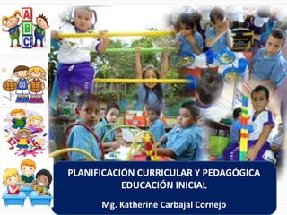 TA
PLANIFICACIÓN CURRICULAR Y PEDAGÓGICA
EDUCACIÓN INICIAL
Mg. Katherine Carbajal Cornejo
 