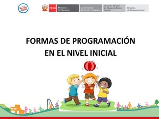 FORMAS DE PROGRAMACIÓN
EN EL NIVEL INICIAL
 