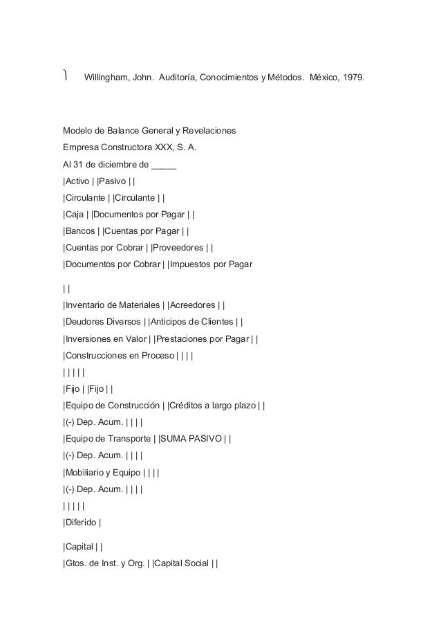 Planificación de auditoría para empresas constructoras