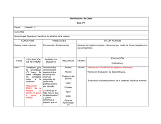 Planificación  de clas 3