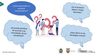 ¿Cómo desarrollo un
proyecto
interdisciplinar?
 