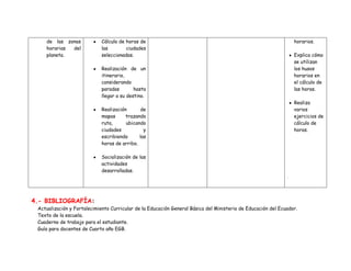 Planificación  didáctica del bloque curricular