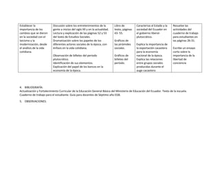 Planificación didáctica de septimo