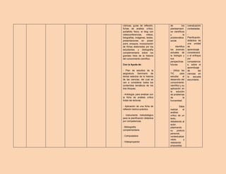 Planificación didáctica seminario
