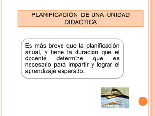 PLANIFICACIÓN  DE UNA  UNIDAD DIDÁCTICA