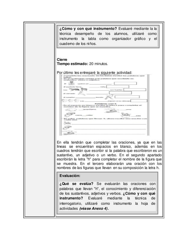 planificación español lección 4 bloque 5